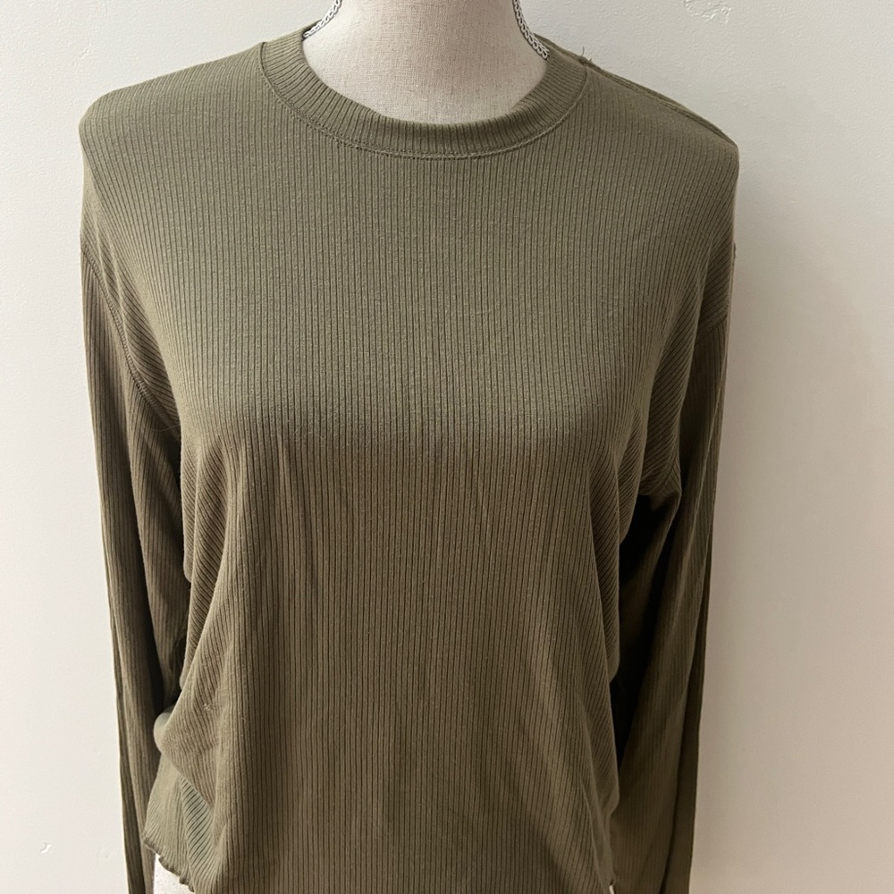 ATM crew neck, pull over, Modal long sleeve tee, brand new with tags, large